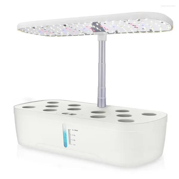 Grow Lights Sistema di coltivazione idroponica da giardino per interni Kit di germinazione delle piante da 12 baccelli con luce a LED regolabile in altezza