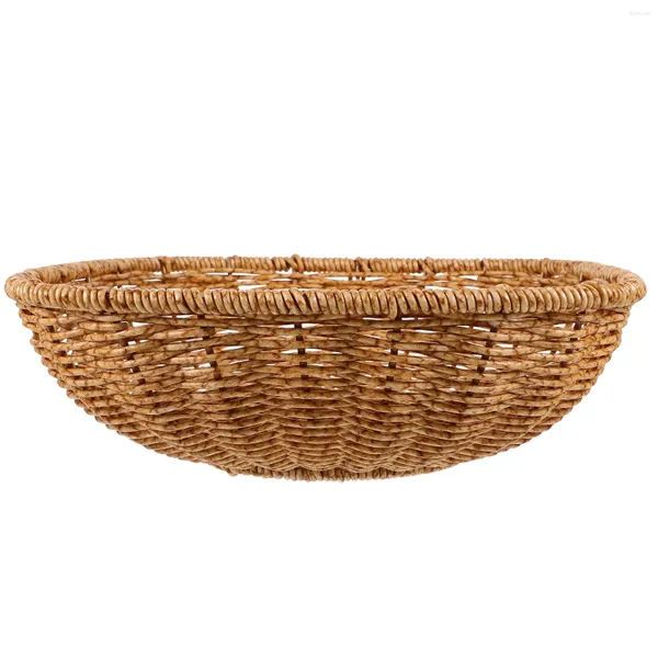 Conjuntos de louça Imitação Rattan Cesta de Armazenamento Bandeja de Mesa Pão Criativo Frutas Frutas Desktop Servindo Multifuncional Decorativo