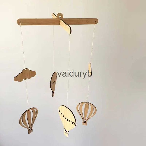 Móbiles # ins balões de ar quente de madeira carrilhão de vento bebê crianças decoração de quarto ao ar livre ornamentos de suspensão de parede casa nórdica woodvaiduryb