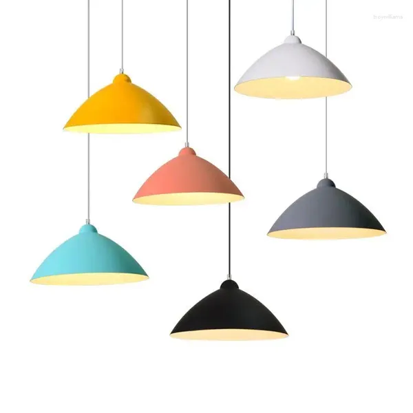 Pendelleuchten Nordic Minimalist Macaron LED-Leuchten Moderne Aluminium-Aufhängung Kronleuchter für Modedekor Innenbeleuchtung Möbel