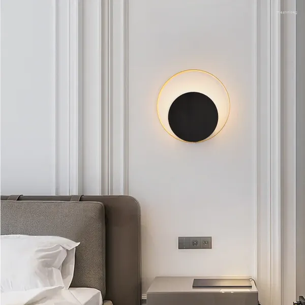 Lampada da parete Moderna Creatività in vetro Nordico Bianco latte Palla di luce per camera da letto Comodino Soggiorno Corridoio Lustre Decor Illuminazione G9