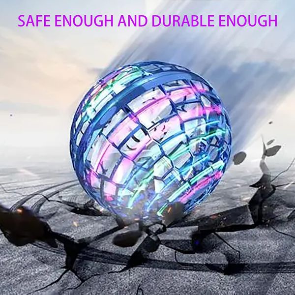 Neuheit Spiele Fliegender Ball Spielzeug Globusform Mini Drohne Kugel RGB Lichter Spinner 360ﾰ Rotierender Schwebeflug Cooles Spielzeug für Kinder Adt Magic Outdoor I Amsyz