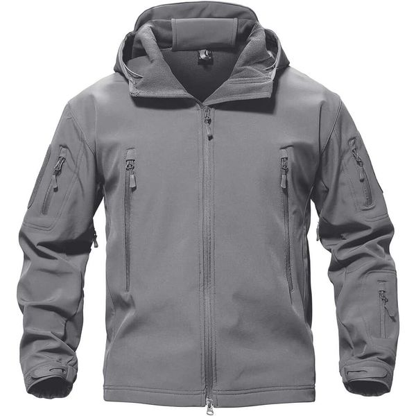 Parka-Bomberjacke für Herren, weiche Wolle, leichte Softshell-Jacke, Mantel, Polyester, Größe S-XXL, 1002HR