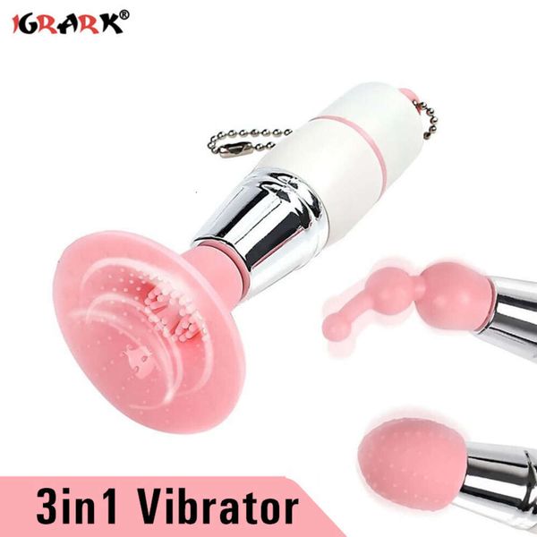 Brinquedo sexual massageador portátil vibradores de língua 3 cabeças cabaça mini av haste vibração vagina massagem oral lambendo clitóris estimulador brinquedos para mulheres