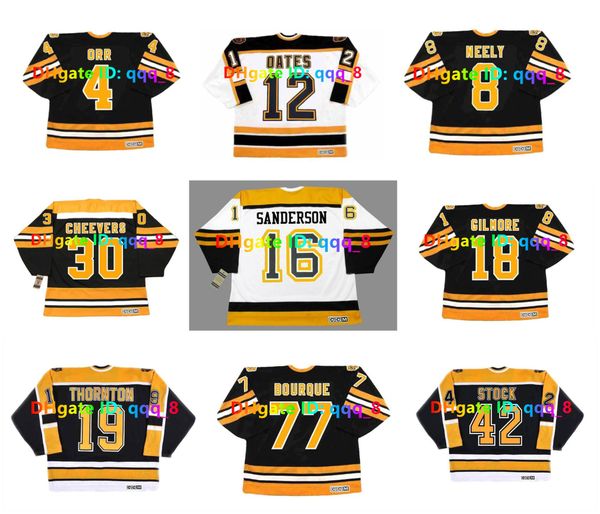 БОББИ ОРР РЭЙМОНД БУРК Custom CCM Throwback Boston Хоккейная майка ADAM OATES CAM NEELY DEREK SANDERSON WILLIE O'REE GERRY CHEEVERS HAPPY GILMORE THORNTON Размер S-4XL