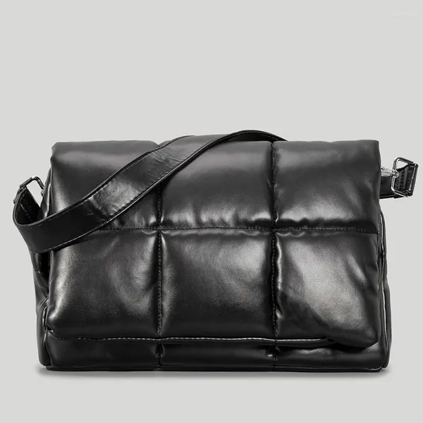 Akşam çantaları pu clamshell kadınlar için lüks tasarımcı çanta ve çantalar 2023 moda dikiş ipliği basit eşkenar dörtgen omuz çantası