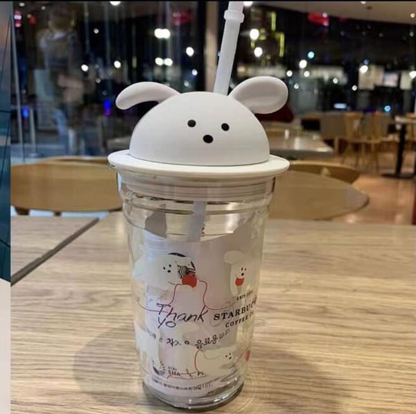 Yeni Yaratıcı (İçecek) Starbucks Kupa Pembe Kiraz Blossom Büyük Kapasiteli Çift Cam Sippi Kupa Kahve Kupa Hediyesi