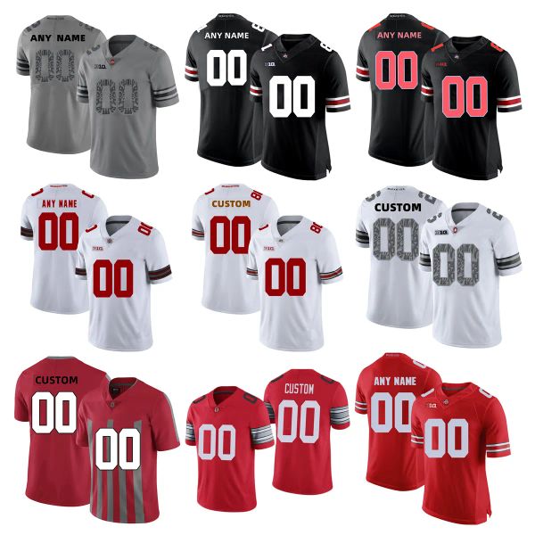 Maglie da calcio NCAA Custom College Ohio State Buckeyes Braxton Miller Justin Fields Chase Young Chris Olave Cris Carter J.K Dobbins Curtis High