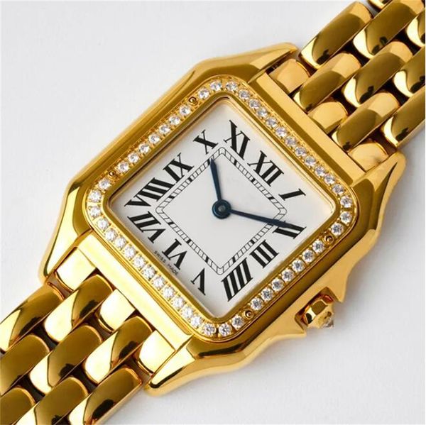 Clássicos AAA luxo moda casais relógios para ele e ela conjunto relógio de quartzo diamante 316 aço inoxidável safira cristal relógio de pulso quadrado safira à prova d'água