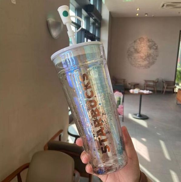 Yaratıcı (İçecek) Starbucks Kupalar Pembe Kiraz Çiçeği Bear Mason Büyük Kapasiteli Çift Cam Sippi Kupa Kahve Kupası