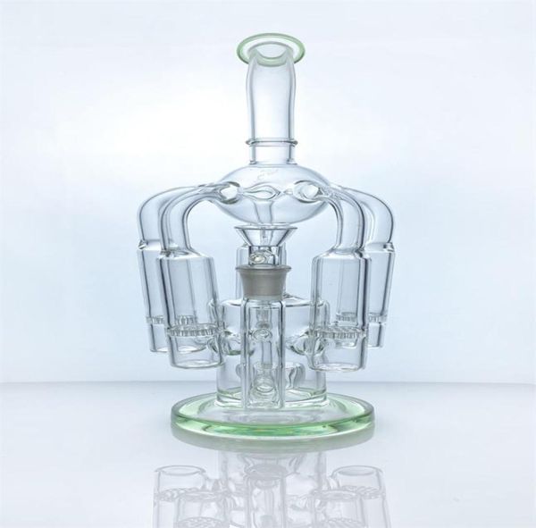 Incredibile caratteristica tubo da fumo per collettore di narghilè in vetro con ciotola da 5 perc, connettore maschio da 14 mm GB2914415054