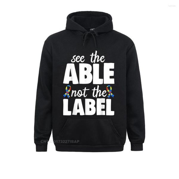 Sweats à capuche pour hommes Voir The Able Not Label Sensibilisation à l'autisme Sweat-shirts pour hommes en gros Cool Hoods à manches longues SAINT-VALENTIN