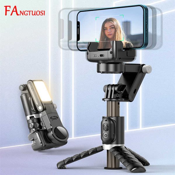 Treppiedi Rotazione a 360 ° Modalità di ripresa successiva Stabilizzatore cardanico Selfie Stick Treppiede cardanico Per iPhone Phone Smartphone fotografia dal vivo J230427