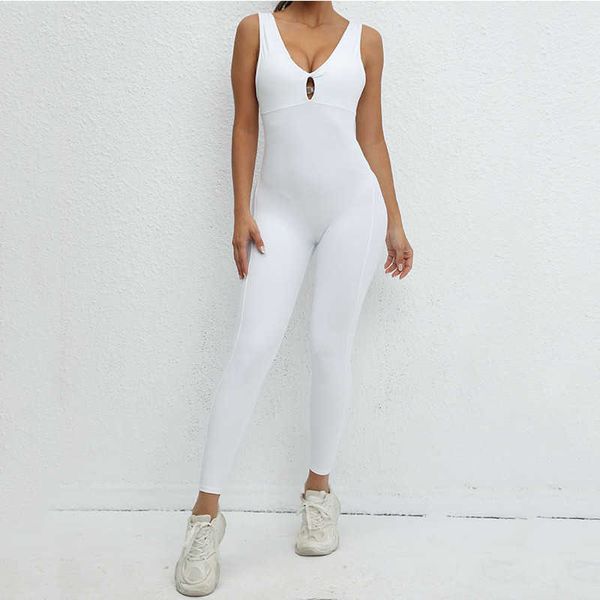 Yoga-Outfit One Piece Backless Yoga-Sets Sexy Leggings mit hoher Taille Frauen Bodysuit Sleeveless Nylon Female Jumpsuit Overalls für Frauen Outfits P230504