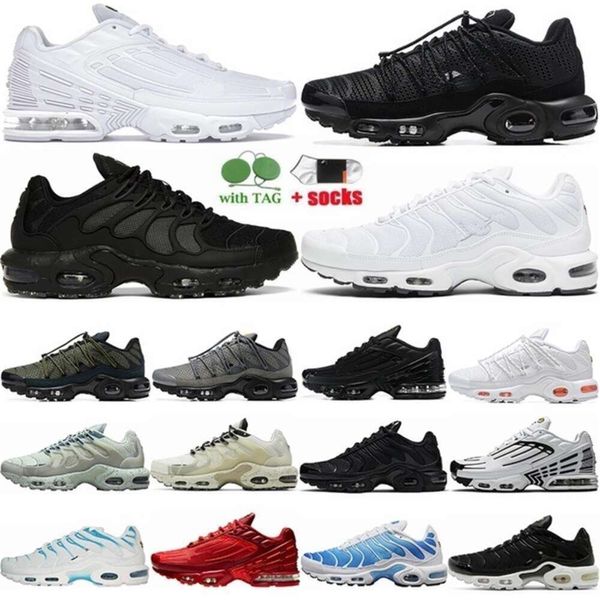 Box mit Tn Plus Laufschuhe Toggle Utility Tuned Triple White Tns 3.0 Herren Damen Cushion Sport Sneakers Terrascape Jogging Walking Größe 36-46 US 12