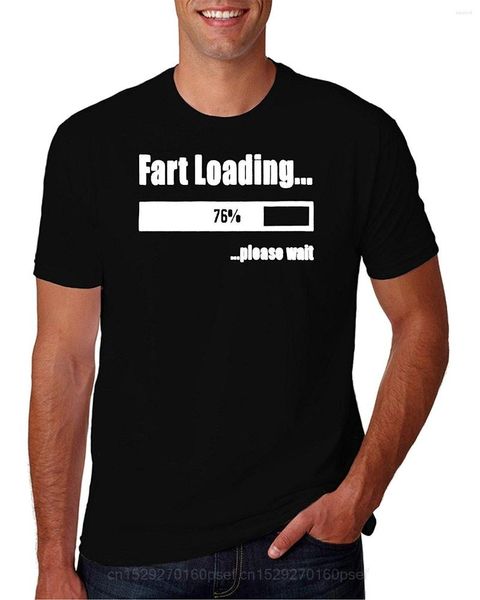 Camisetas masculinas Fart carregando por favor, espere hilariante novidade para a camiseta