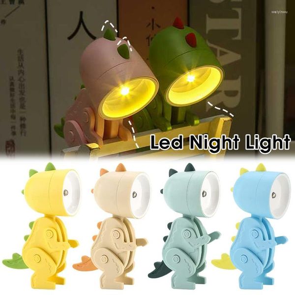 Tischlampen Mini Folding Led Light Cute Dinosaur Dogs Nachtlichter Desktop Ornament DIY Wohnzimmer Schlafzimmer Schreibtisch Student Geschenk