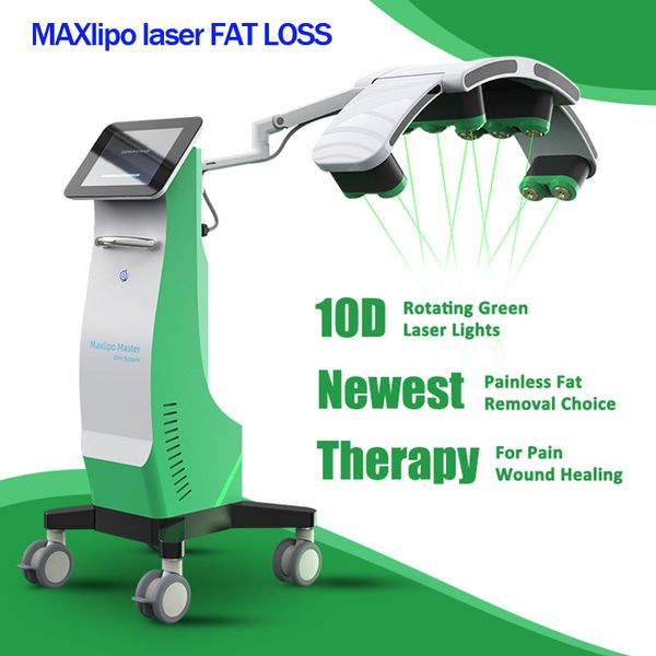 532nm Máquina de forma do corpo a laser 8D Lipolaser Slimming Gord Reduce Equipamento/não invasivo da forma verde 10D Remodelação de perda de peso Colágeno