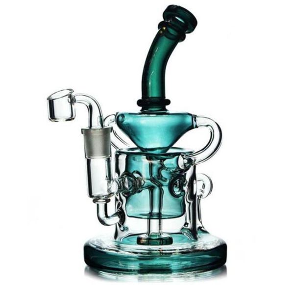 Bong in vetro bong con percolatore a spirale, bobina condensatore, ciotola per fiori, elica perc, piattaforma petrolifera, gorgogliatore, tubi dell'acqua, tubo di vetro, vetro, B7363545