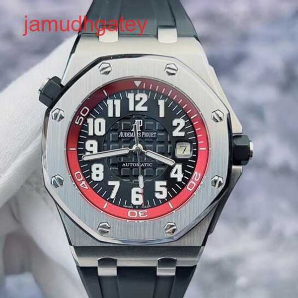 Ap Swiss Luxury Watch Royal Oak Offshore Series 15701 Edizione limitata Colore nero e rosso con data di visualizzazione Orologio da uomo meccanico automatico Deep Dive 300 Meter