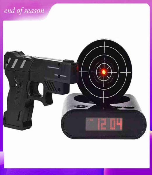 S Elektronik Masa Saati Dijital Silah Çartı Çarpma Gadget Hedef Lazer Çekim Çocuklar için 039S Çalar Saat Masa Uyanış 2111117652962
