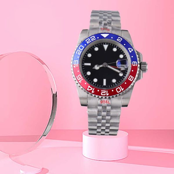 Uhrwerk, hochwertige Herrenuhr, 40 mm, mechanisch, 904-Stahl, Kette, Saphir, wasserdicht, Nachtleuchtfunktion, Business-Edelstahl, Reloj AAA-Armbanduhren