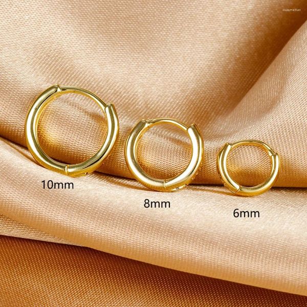 Orecchini a cerchio 1pc piccola clip alla moda per donna uomo orecchino piercing all'orecchio fai da te in acciaio inossidabile color oro