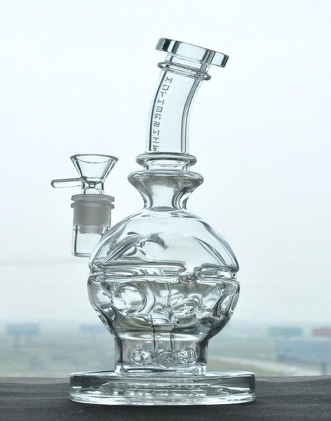 Heady Thick Fab Egg Pipa ad acqua Narghilè Teschio Becher Dab Rig Bong Ball Recycler Collo piegato in vetro con matrice di funghi8377720