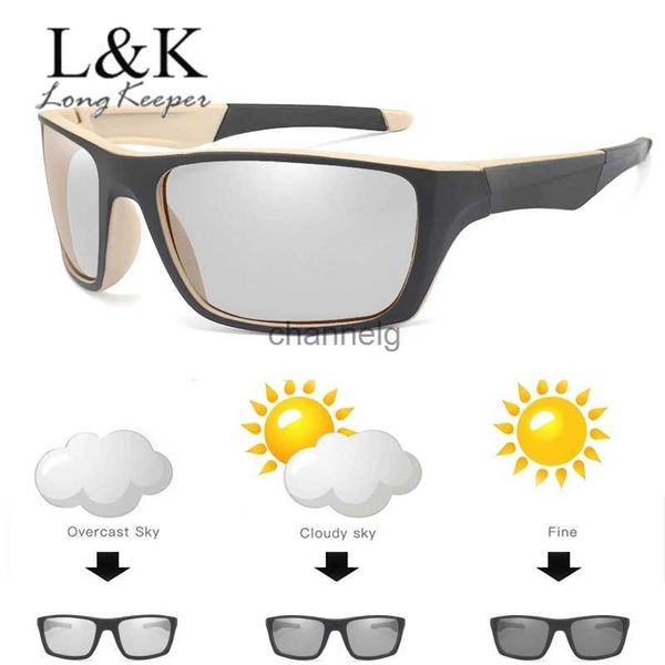 Óculos de sol polarizados fotocromáticos óculos de sol masculino dirigindo camaleão óculos de sol masculino dia visão noturna motorista uv400 óculos lentes sol hombre yq231127