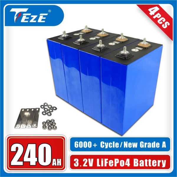 4-16 neue 3,2 V 240 Ah Akkus Lifepo4 Akkus Eisenphosphat Solarzellen DIY 12 V 24 V 240 Ah A-Level lastfrei