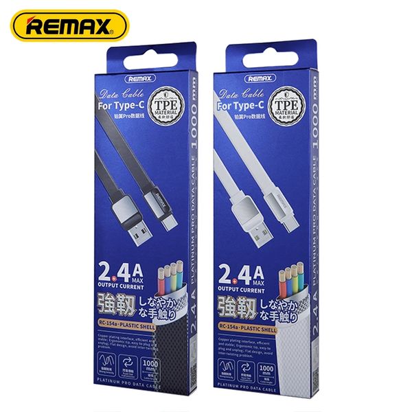 Remax Großhandel Hight Qualität Schwarz Weiß Android Handy Ladegerät Typ C USB Kabel