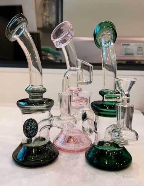 Wasserpfeifen Beliebte Dab Rig Kleine Glasbong Glänzende Kugel entworfener Mini-Blasenbecher Schönes Wasser8714149