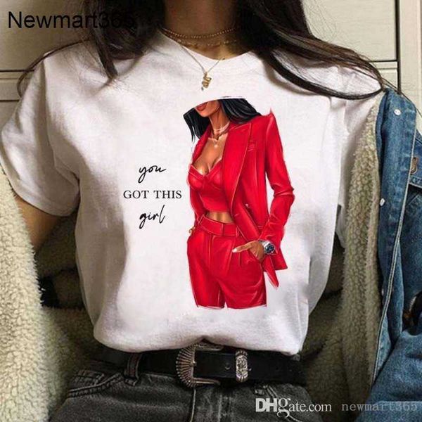 2023 moda meninas camisetas série juventude impresso t em torno do pescoço solto namorada topos plus size 3xl das mulheres manga curta camiseta