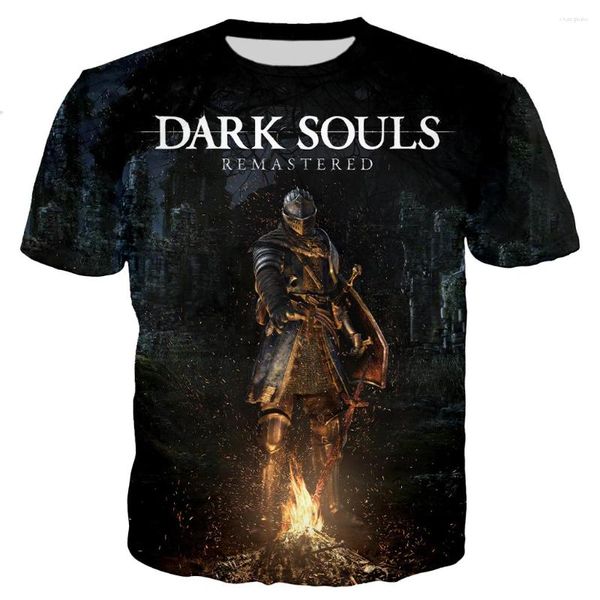 Magliette da uomo Magliette Dark Souls Gioco Stampa 3D Streetwear Uomo Donna Moda casual Camicia a maniche corte oversize Bambini Magliette Top Abbigliamento