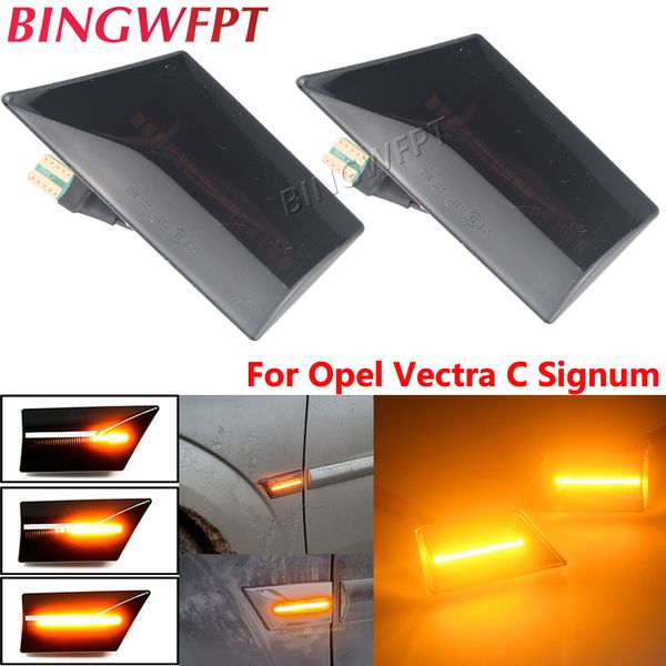 2PCS Led Dynamische Seite Marker Blinker Licht Lampe Für Opel Vectra C Signum 2002-2008 Lichter Blinker anzeige Lampe