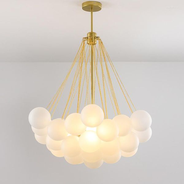 Lampadari moderni a sfera di vetro lampadario del lampadario nordico soggiorno camera da letto cucina ladri di decorazioni interni Regalo gratuito