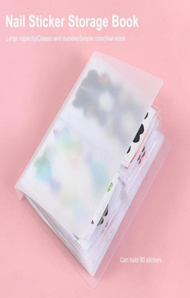 Aufbewahrungstaschen Nagelaufkleber Buch Verschleißfeste transparente glatte Kante Maniküre Kunstwerkzeuge für Salon8125440