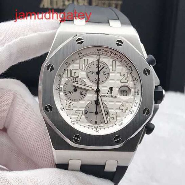 Ap Swiss Luxury Watch Royal Oak Offshore Precision Steel 26020 Máquinas Automáticas 42mm Data Display Timing Anti Magnético Conjunto Completo Relógio Masculino