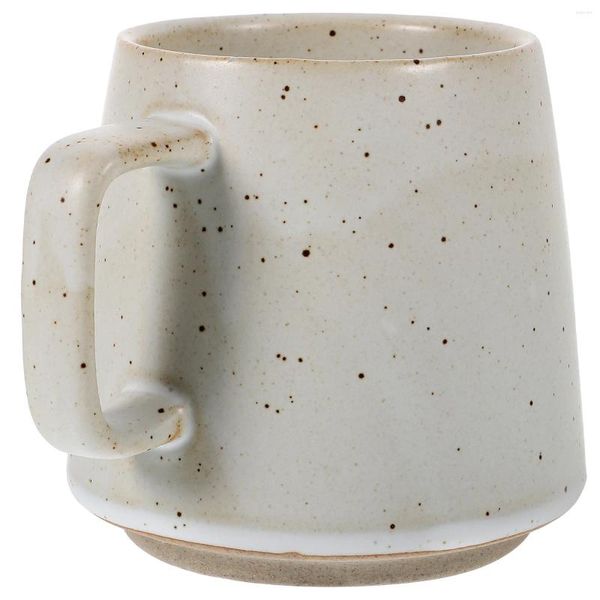 Set di stoviglie Bicchieri Tazza in ceramica Tazza per il latte Colazione Caffè con manico Regalo Casa Bianca Ufficio Acqua