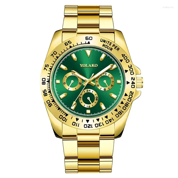 Orologi da polso Sdotter Moda Uomo Oro Orologi in acciaio inossidabile Orologio da polso al quarzo minimalista di lusso Uomo Business Casual Relogio Masculi