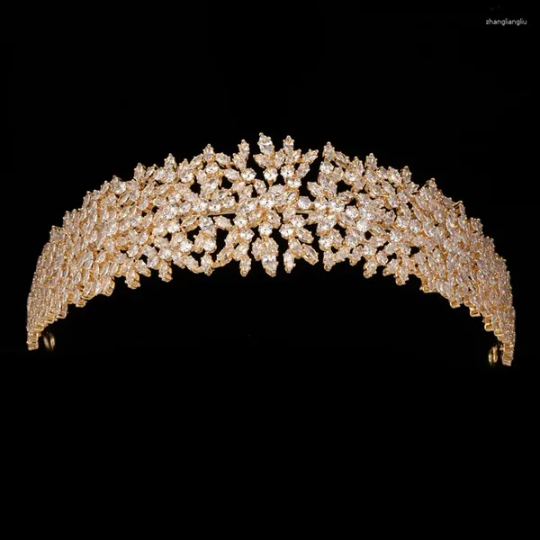 Fermagli per capelli Diademi Vintage Plateadas De Lujo Barrocas Cristal Corwn Para Novia HADIYANA Boda Tocado Accesorios Pelo BC5910