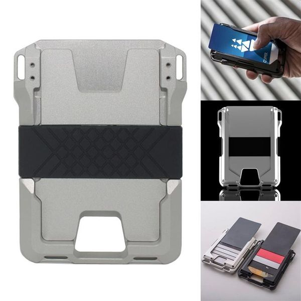 Nuovo portafoglio EDC Alluminio Machined CNC RFID Blocking Card Cash Cases Organizzatori di denaro 3182