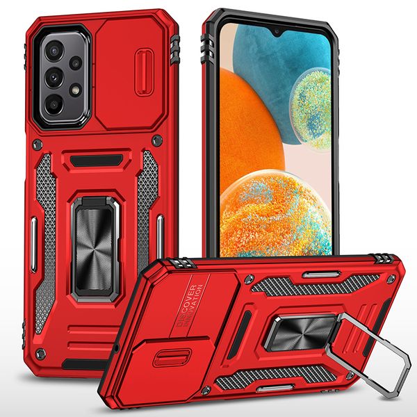 Anti-Schock-Handyhüllen in Militärqualität für Samsung Galaxy A32 4G A42 A52 A72 5G mit Slide Camera Cover Kickstand Magnetic Car Holder Shell