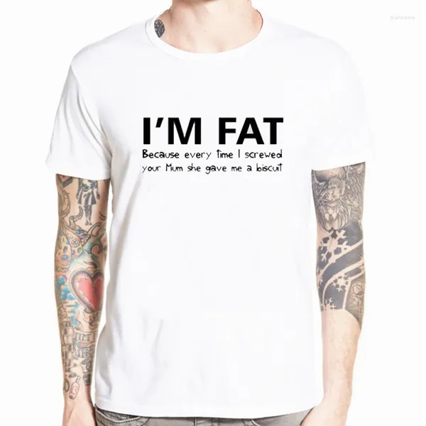 Camisetas masculinas Eu sou gorda porque camisa - engraçada sua mãe brincadeira