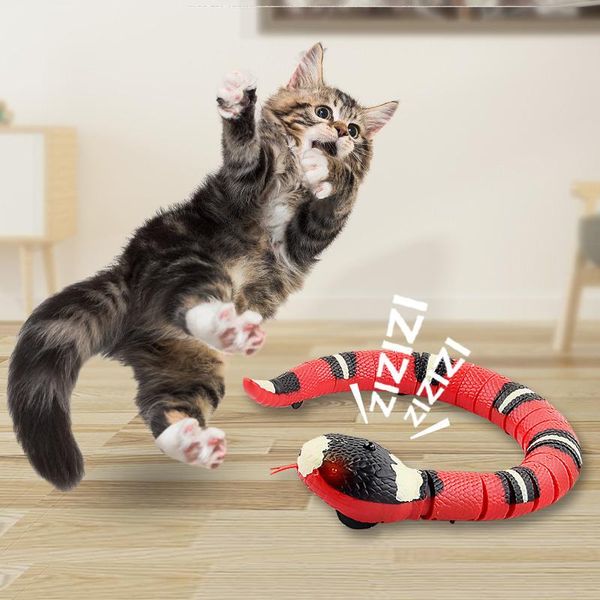 Giocattoli Smart Sensing Snake Cat Toy Interactive Hunting Activity Teaser Giocattoli automatici per gatti Snake Climb Play Electric