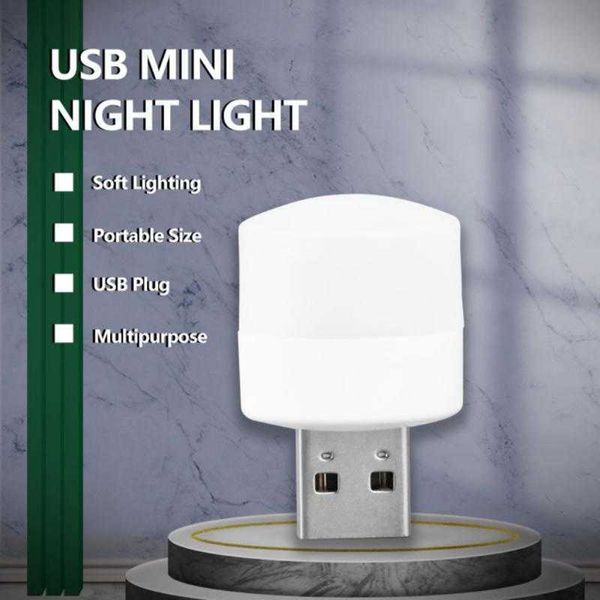 Mini LED Night Plug Lamp Power Bank Charging Book Lights Small Round Reading Eye Protection Lamps AA230426