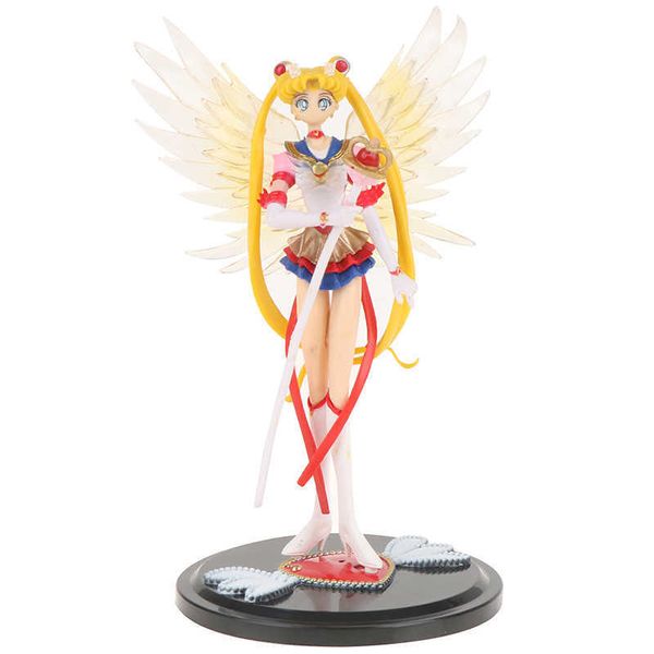 Anime Manga 17 cm Sailor Moon Anime Figure Kawaii Tsukino Usagi Action Figure PVC Da collezione Modello Giocattoli per bambini Per ragazza Regalo Z0427