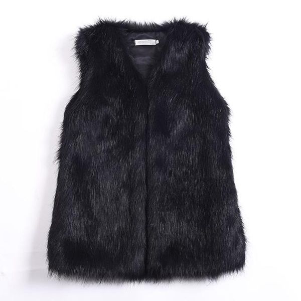 Fell Zadorin Mode schlanke Frauen Faux Pelz Weste Gilet Langpelzige ärmellose Pelzjacke billige Pelzmäntel lässige Streetwear Veste Femme