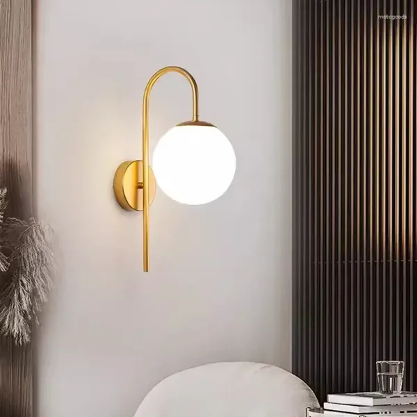 Lâmpada de parede moderna led luxo tubo dobrado design luz quarto jantar sala estudo corredor simples interior casa luminárias decorativas