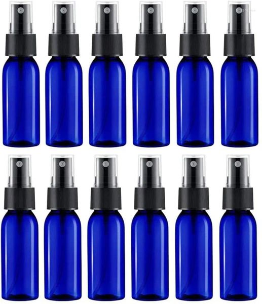 Garrafas de armazenamento 30ml pequena garrafa de spray de plástico azul vazio névoa fina mini tamanho de viagem pulverizador portátil recipientes líquidos recarregáveis para